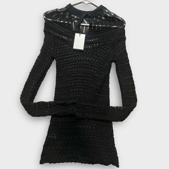 Isabel Marant Crochet Knit Top, Button Neck, NWT - Picture 1 of 4